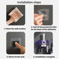 Wall-mount adhesive installation steps for UV toothbrush sanitizer rack