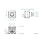 Camera module technical drawing with top, side, and bottom dimensions (mm)