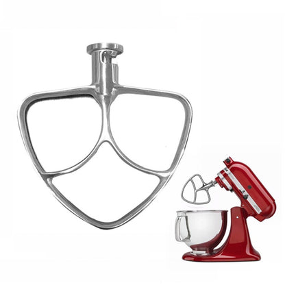 Stainless steel stand mixer flat beater attachment with center stem