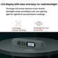 White digital thermometer base with backlit LCD screen and easy-to-read display