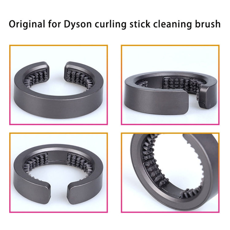 Set of gray cylinder cleaning brushes with black bristle inserts, front and angled views