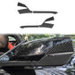 Carbon-fiber rearview mirror overlay stickers applied to side mirror on car