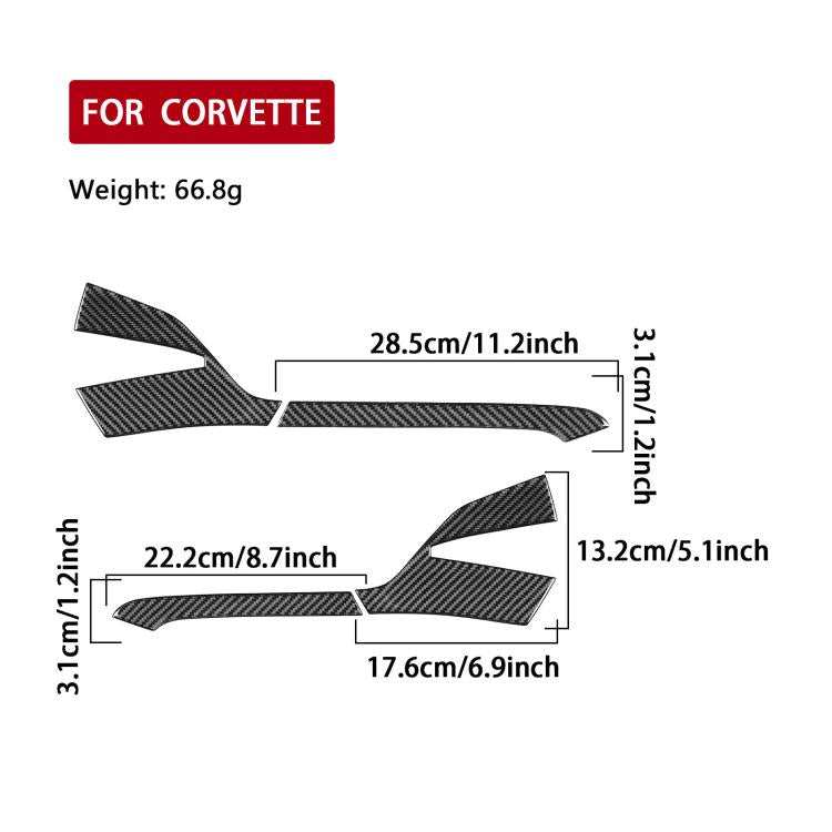 Carbon-fiber rearview mirror anti-scratch sticker set with multiple cutouts