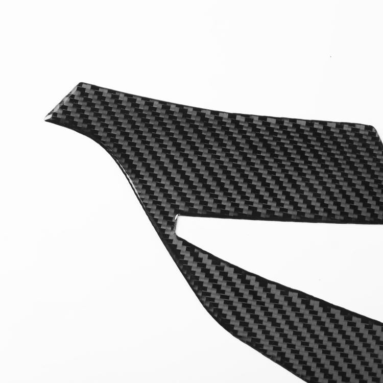 Single carbon-fiber patterned mirror sticker overlay, curved edge