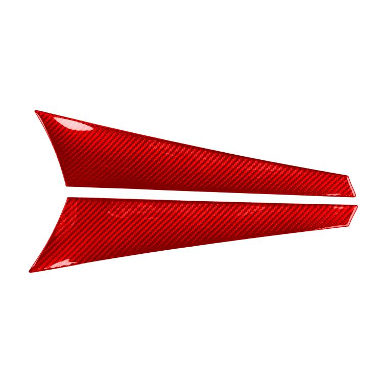 Red carbon-fiber style rear fender sticker set (2 pcs) for BMW 2-door