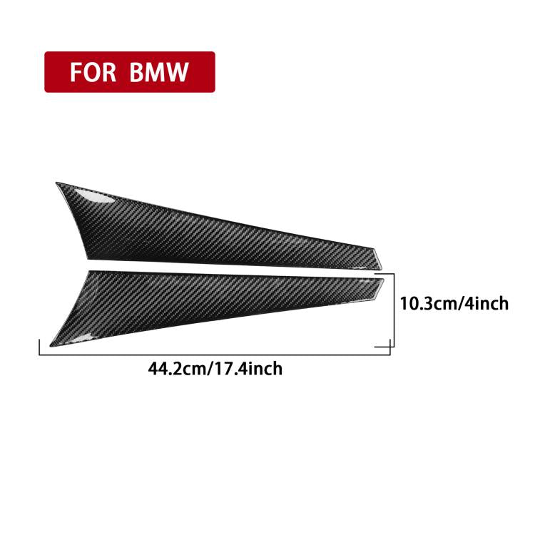 Black carbon-fiber style rear fender sticker pair for 2-door fit