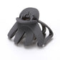 Gray frosted hair grab claw clip with spring hinge and wide teeth prongs