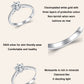 S925 sterling silver six-claw moissanite ring with white gold plating