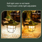 Green LED retro lantern showing warm white and yellow light modes.