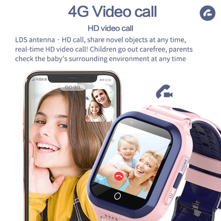 Pink kids smartwatch with video call screen and front camera call view