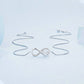 Sterling Silver S925 Zirconia Infinity Heart Endless Symbol Necklace, BSN276