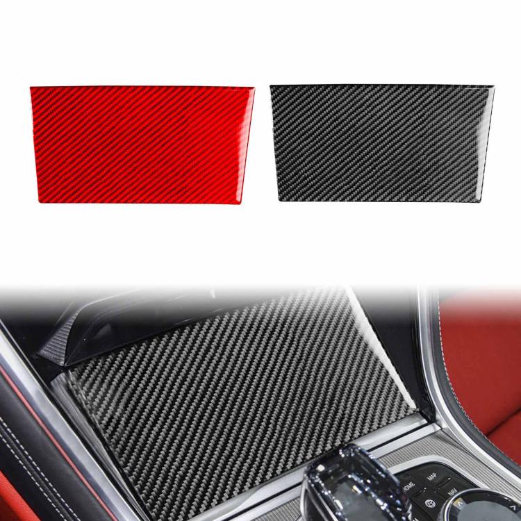 Red and black carbon-fiber style sliding panel stickers, rectangular