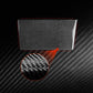 Black carbon-fiber style panel sticker with weave texture detail