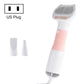 Pet hair removal brush, pink handle band, US plug, comb bristle head