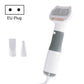 Pet hair removal brush, gray handle band, EU plug, comb bristle head