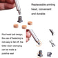 Leather stamping punch tool with replaceable head and ball-style rod tip