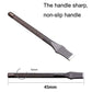 Leather punch tool with textured non-slip handle and flat cutting edge tip