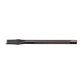 Dark leather cutting punch tool with textured handle and flat rectangular cutting head