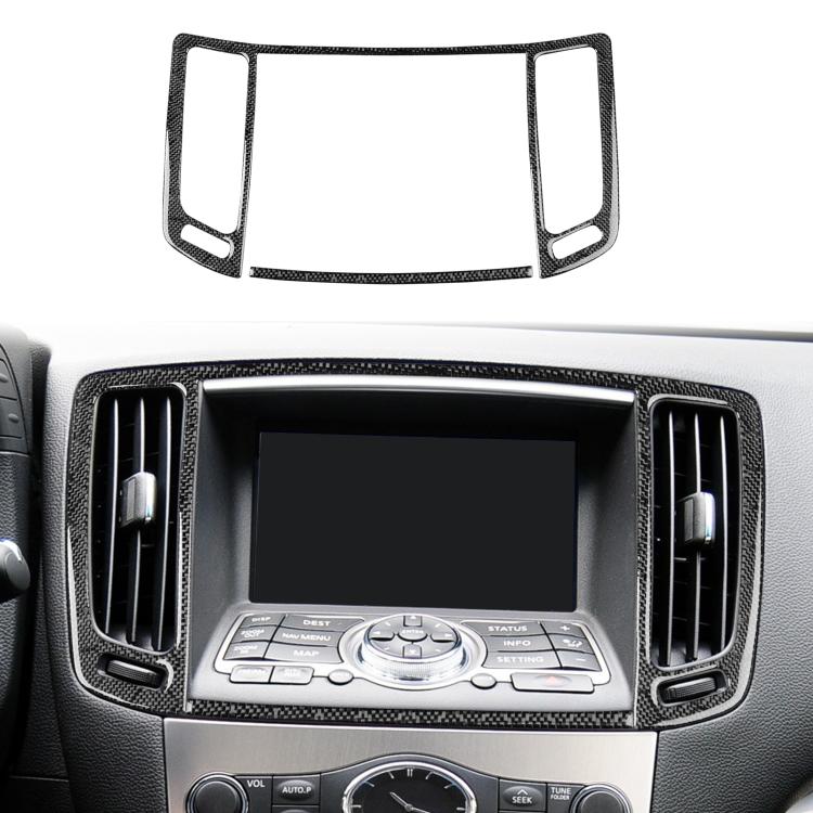 Car center air vent trim overlays, carbon-fiber pattern, pair