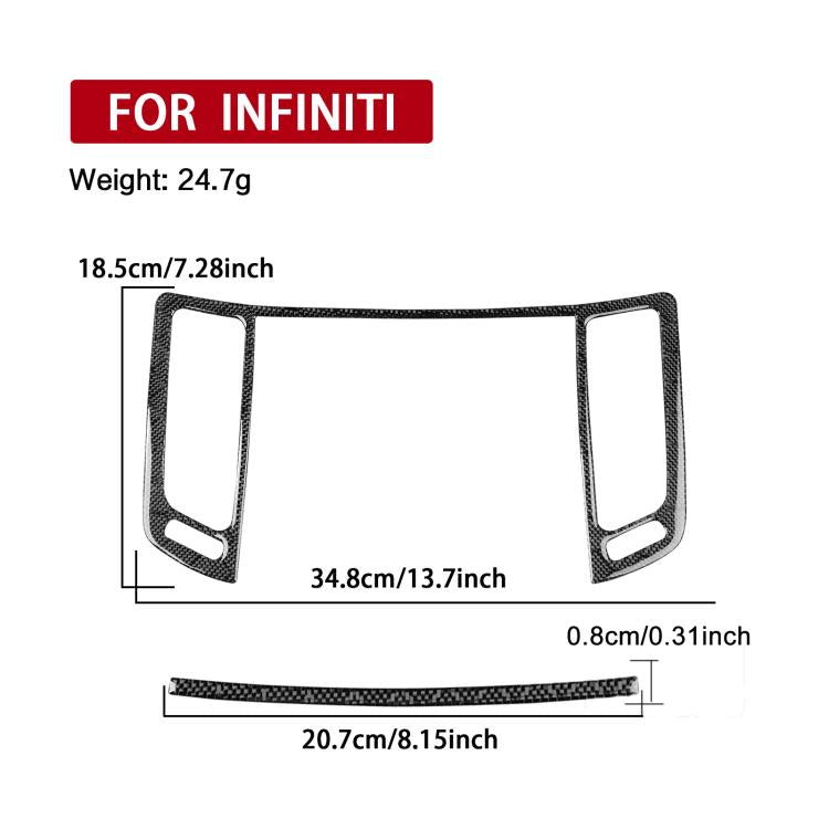 Universal air vent trim sticker template, carbon-fiber pattern, with measurements