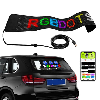 Flexible RGB LED car display strip with USB cable and phone app control