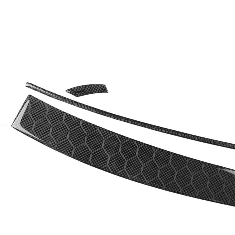 3-piece carbon-fiber style air outlet trim sticker set for dashboard vents