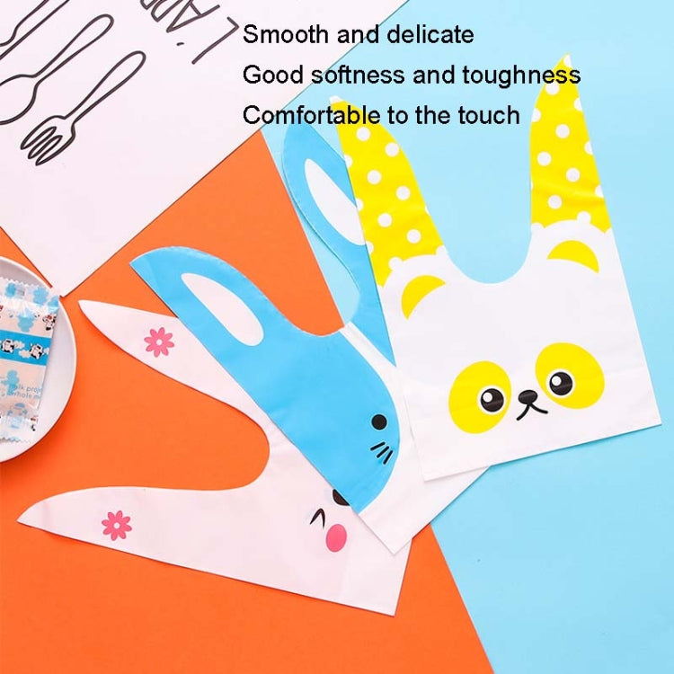 Cartoon rabbit ears gift packaging bags, blue and yellow animal face prints