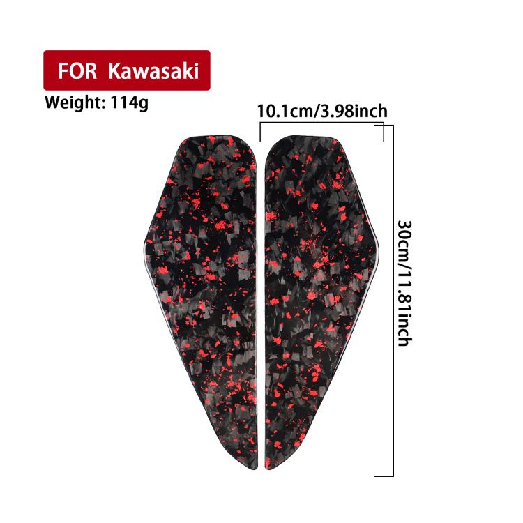 Steering wheel side stickers set of two, black with red speckle pattern