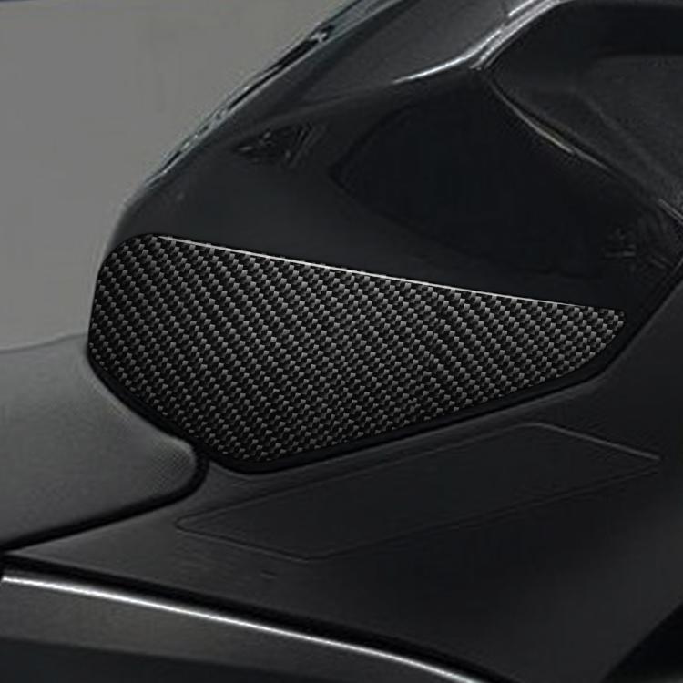 Steering wheel side sticker, black carbon-fiber textured trim (1 pc)