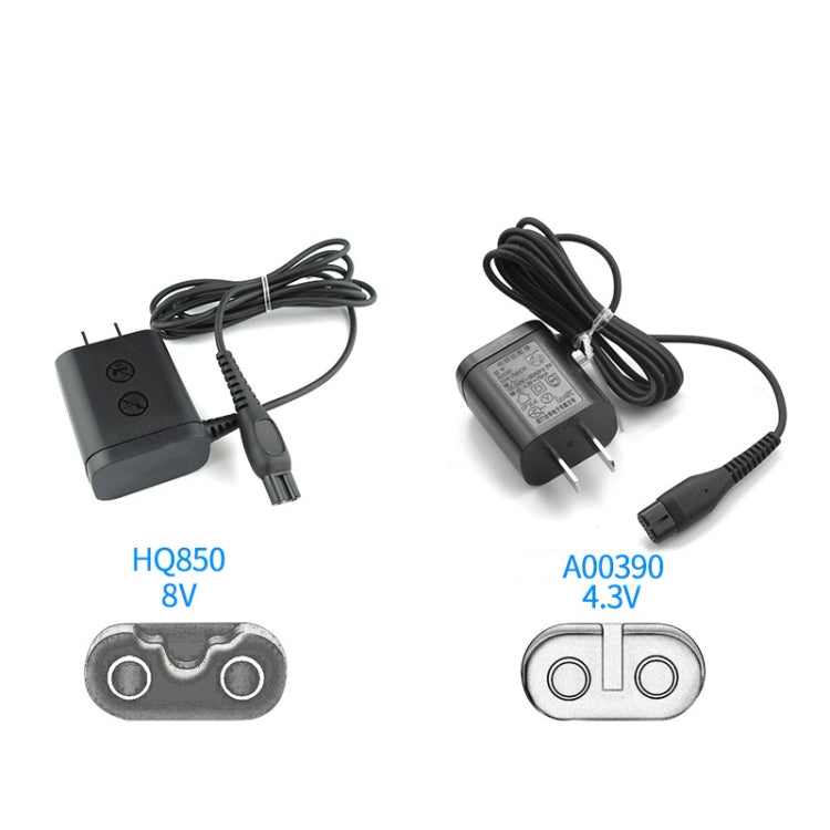 USB power adapters, cables, and metal clip connectors for shaver charging set