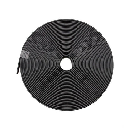 Car wheel TPE protection ring, black coiled strip with center hole