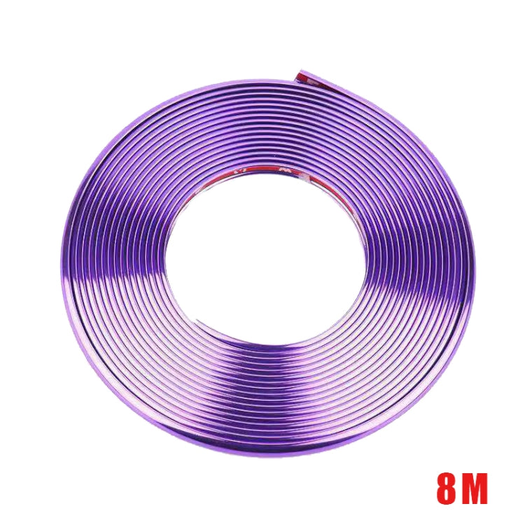 Purple reflective electroplating wheel decorative strip roll, circular coil
