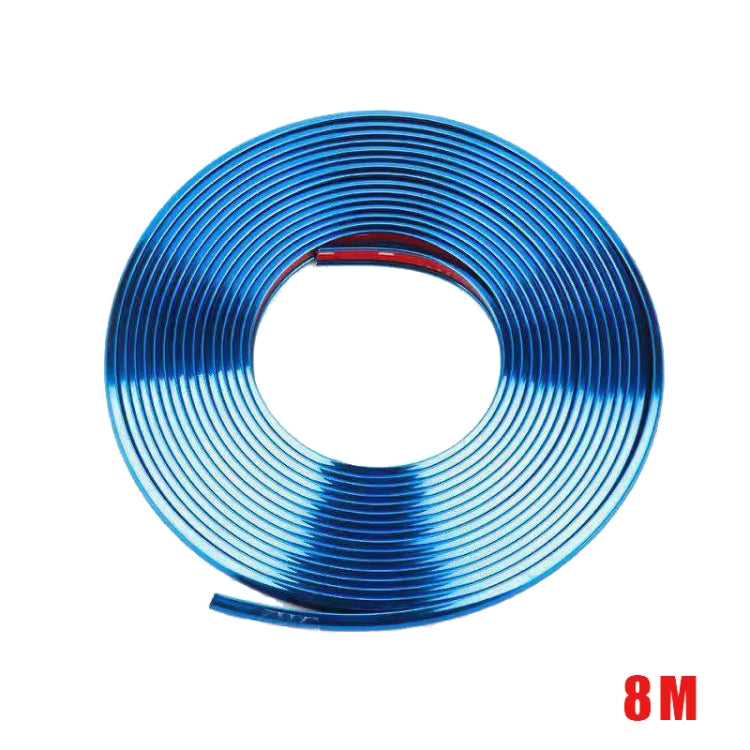 Blue reflective electroplating wheel decorative strip roll, circular coil