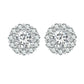 Sterling Silver S925 Round Moissanite Detachable Stud Earrings, MSE010