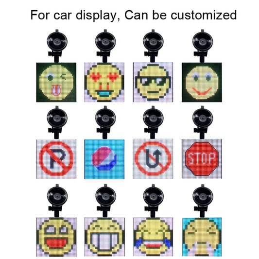 P4-32x32 RGB Full Color Emoticon Picture LED Car Display Wireless Transmission Wifi Custom, P4-32x32 RGB USB