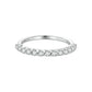 Sterling Silver S925 Plated Plated Row Moissanite Ring, MSR014-A