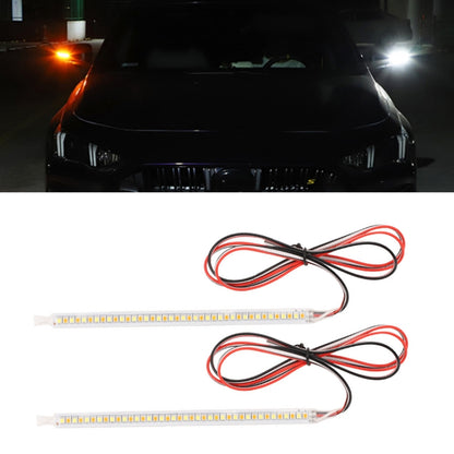 LED car turn-signal streamer decoration set, two light strips with red/black wires