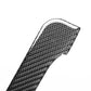 Black carbon-fiber look rearview mirror strip sticker close-up for LHD