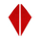 Universal A-pillar sticker set, carbon-fiber look, red diamond-shaped pair