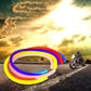Multicolor coiled fuel line tubes, flexible roll set