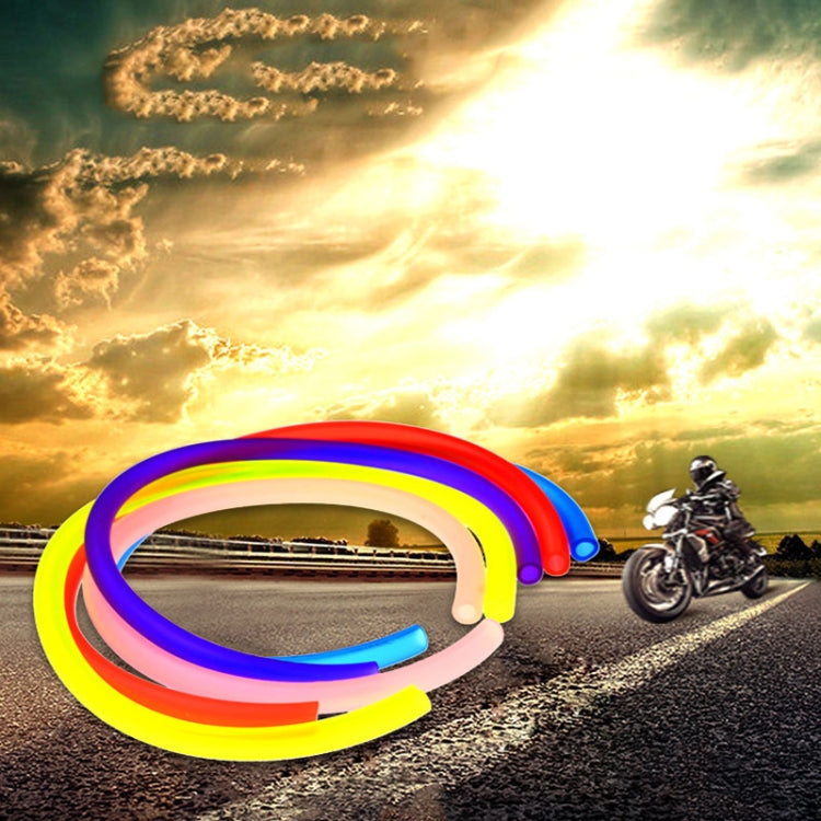 Multicolor coiled fuel line tubes, flexible roll set
