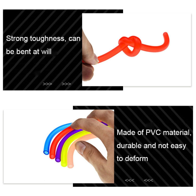 Red flexible fuel line tube bending by hand
