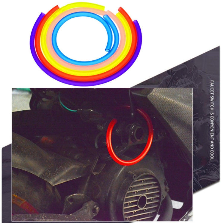 Multicolor coiled fuel line tube ring