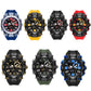 SMAEL 1921 men's dual movement sports watch set in multiple strap colors