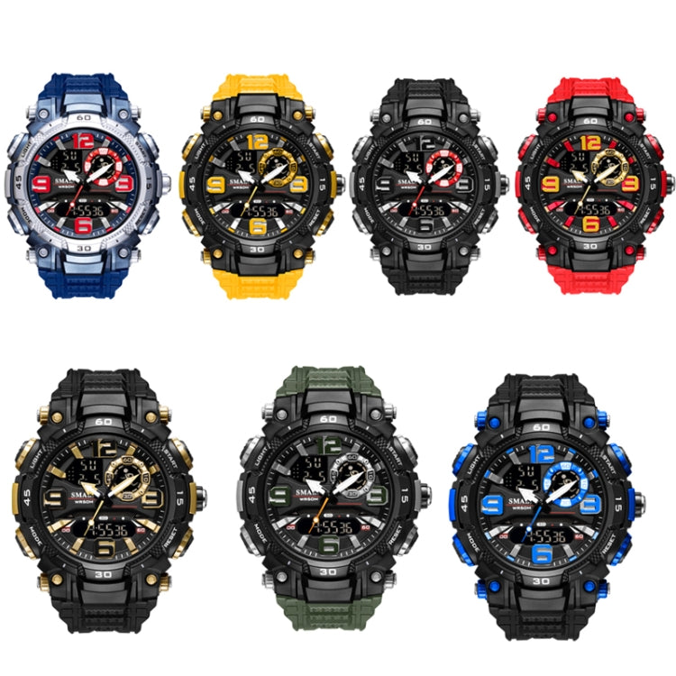 SMAEL 1921 men's dual movement sports watch set in multiple strap colors