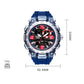 SMAEL 1921 men's dual movement sports watch, blue resin strap and round case