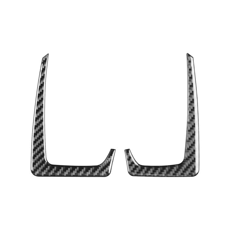 Right-hand drive instrument trim stickers, 2pcs, black carbon-fiber style, U-shaped