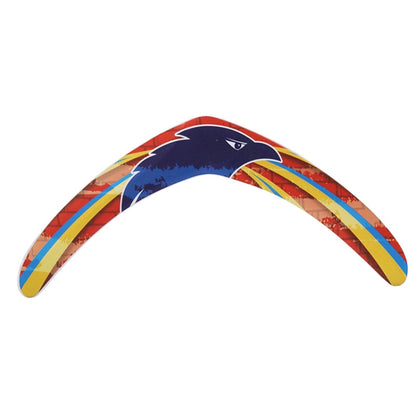 Foam flying rotation plate with blue eagle graphic and red yellow blue stripes