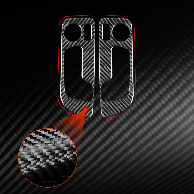 Seat adjustment sticker set, black carbon-fiber style, left/right pair on dark background