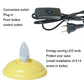 Kids moon table lamp base with LED bulb and power cord switch control.